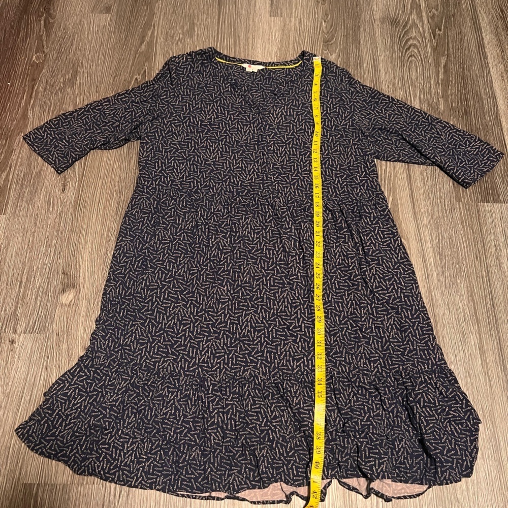 Boden Silver and Blue Ruffled Tiered Midi Dress - Picture 5 of 7